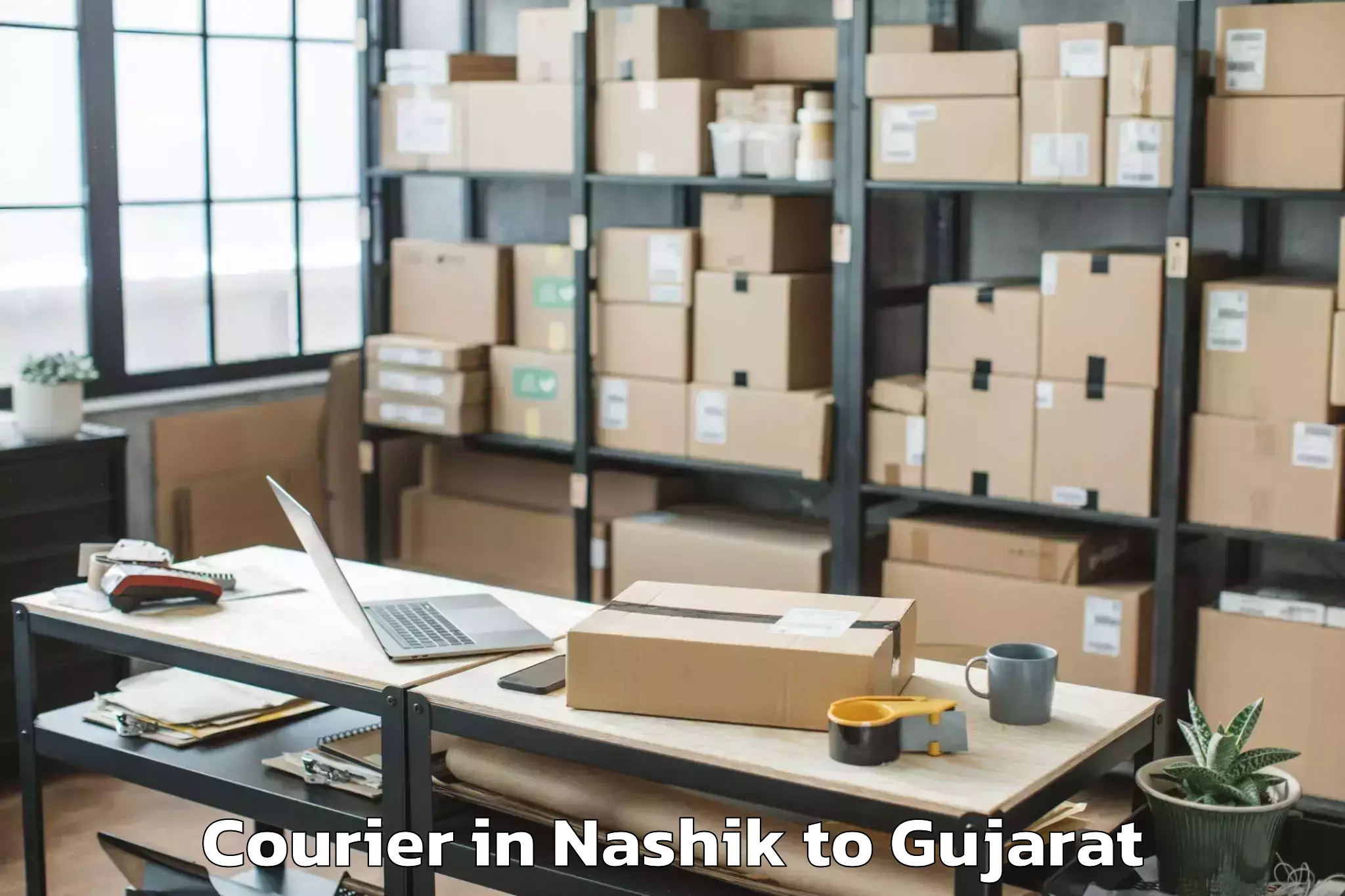 Efficient Nashik to Gujarat University Of Transpla Courier